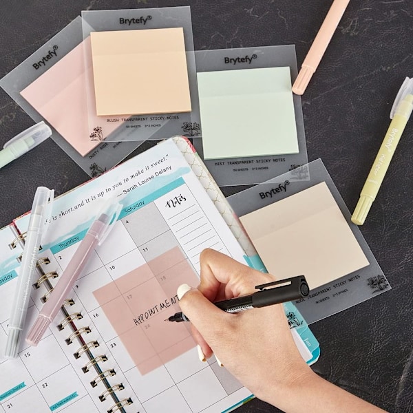 4 pads Self-Stick Notes Note Bookmark Marker Message Stickers