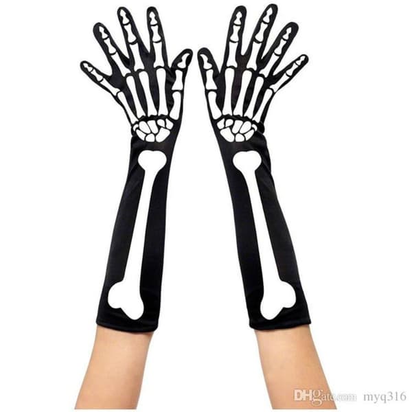 Halloween Handsker Skeleton Lange Handsker 5 5 5