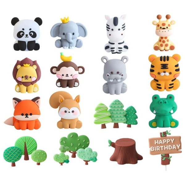 Animal Cake Topper Kageindsats STYLE 8 STYLE 8 Style 8