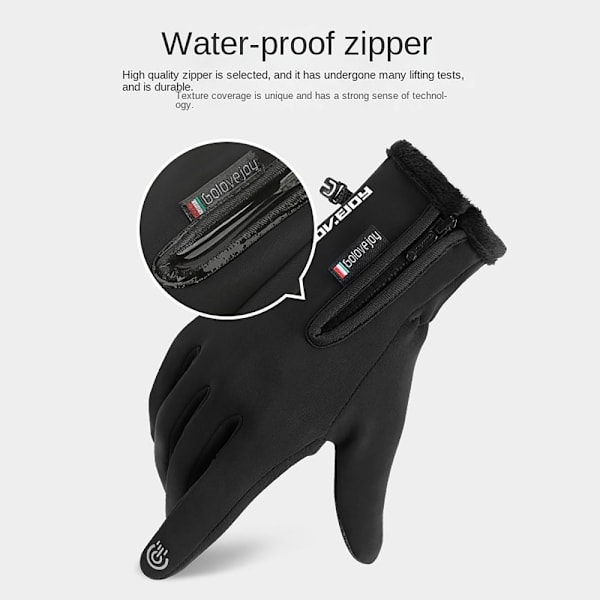 Talvi Tactical Gloves Lämmitetyt Fleecekäsineet MUSTA XXL BLACK XXL