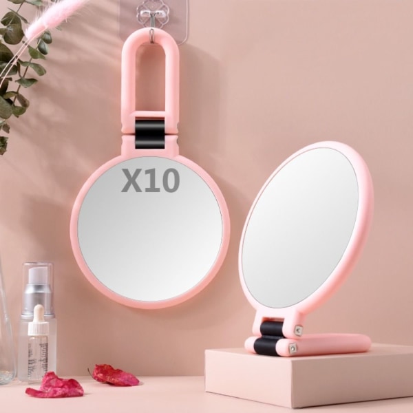 Forstørrelsesglas Makeup Spejl Vanity Mirror PINK 10X 10X Pink 10X-10X