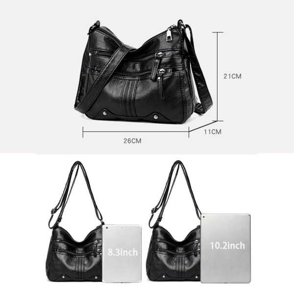 Skulderveske Crossbody-veske MØRKEBRUN dark brown
