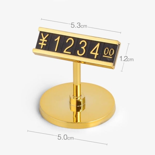 Pris Visa Taggar Stativ Ram Etikett GULD HEXAGONAL HEXAGONAL gold Hexagonal-Hexagonal