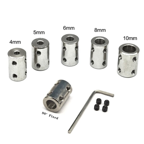 Stålstiv akselkobling 4MM-4MM 4MM-4MM