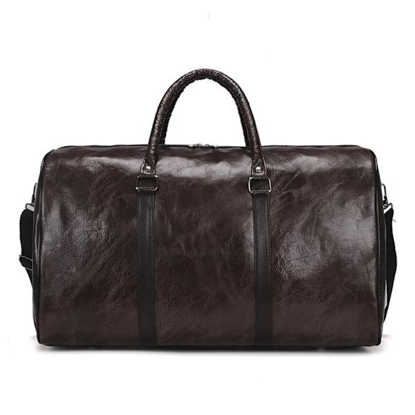 Bagage Holdall PU Læder Duffle KAFFE Coffee