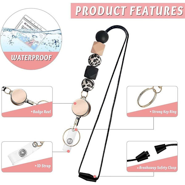 Silikone Beaded Lanyard Teacher Breakaway Lanyard 06 06 06