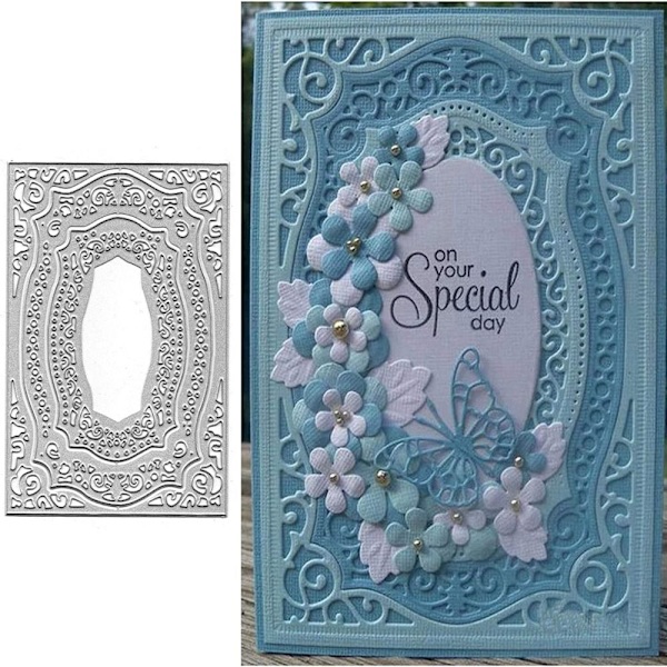 Die Cuts Metal Die Cuts GRÅ 4,92X3,46INNSETT grey 4.92x3.46inset-set