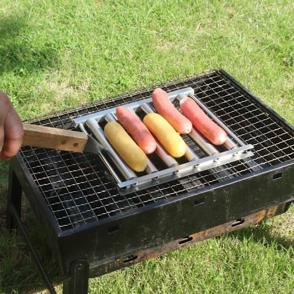 Hot Dog Roller Rack Makkararulla BBQ-työkalu
