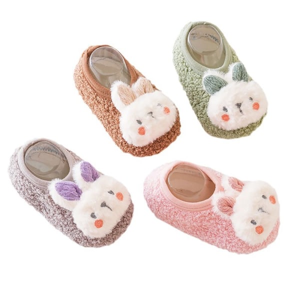 Toddler Halkfri mjuk sula strumpor COFFEE XL COFFEE XL