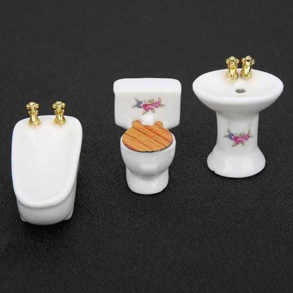 Dollhouse Set Badrumsmodell VIT VIT White