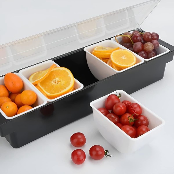 Delt fruktboks Krydderbeholder 5 RETTER 5 RETTER 5 grids