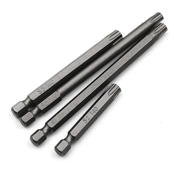 Torx skruvmejsel Bits Plommon blossom Bits ihåligt batchhuvud 11pcs-75mm
