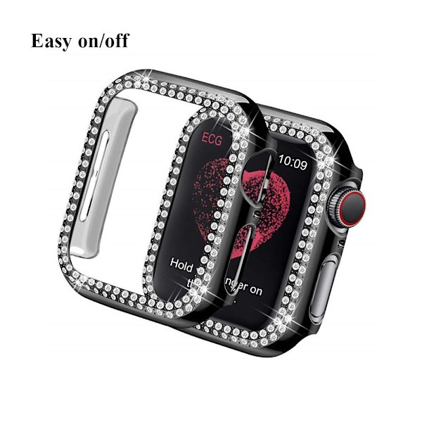 Klockarmband i metall med diamanter för Apple Watch pink 38mm