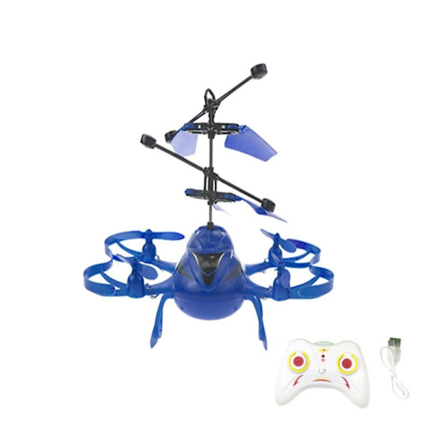 Infraröd sensor Flygplan Induktionsleksak BLÅ FJÄRRKONTROLL blue Remote Control-Remote Control