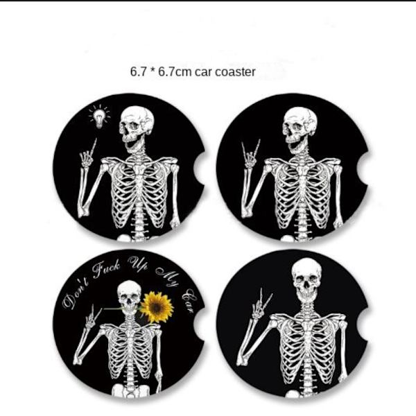 4 Stk Bil Coasters Kopholdere Keramiske Coasters