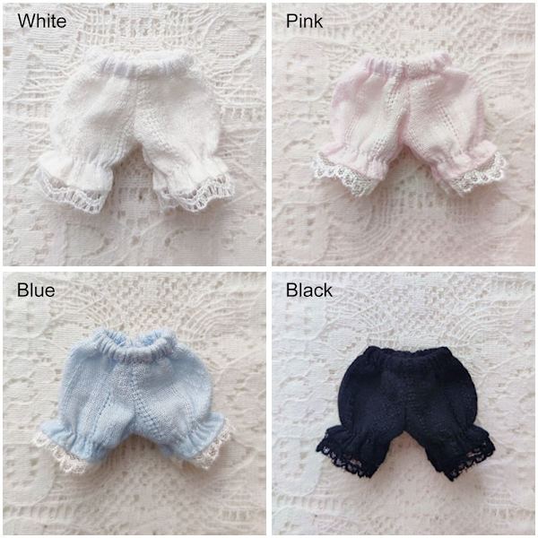 Dockor Bomullsshorts Docka Lyktbyxor VIT White