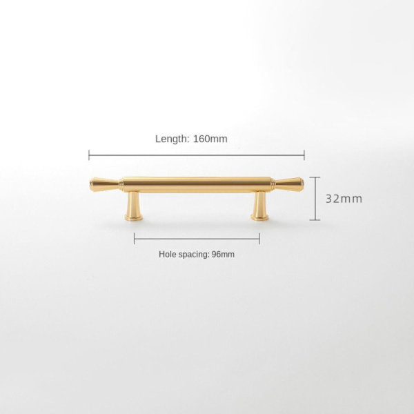 Skap Trekker Skuffeknapp GULL 96MM gold 96mm