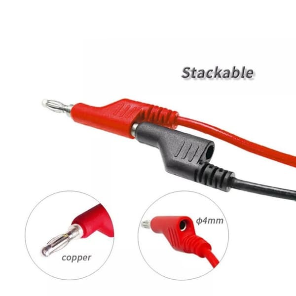 5 STK testsonde multimeter testledninger Kabel strømtestlinje