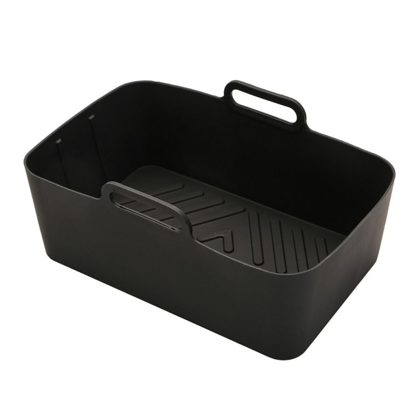 Air Fryer Silicone Pots Dual Basket Liner MUSTA black