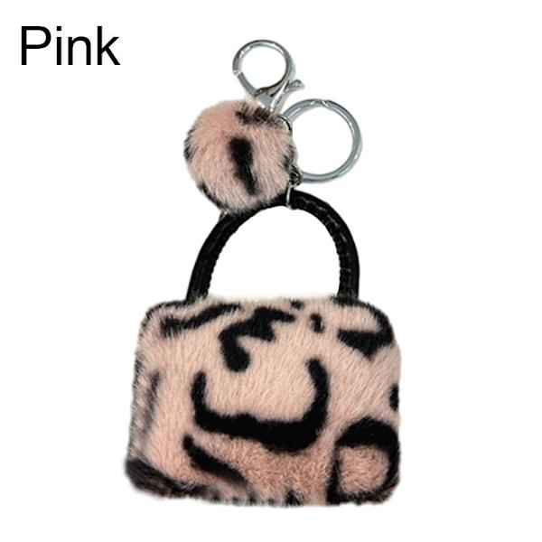 2kpl käsilaukku riipus avaimenperä Pehmo kukkaro avaimenperä PINK Pink