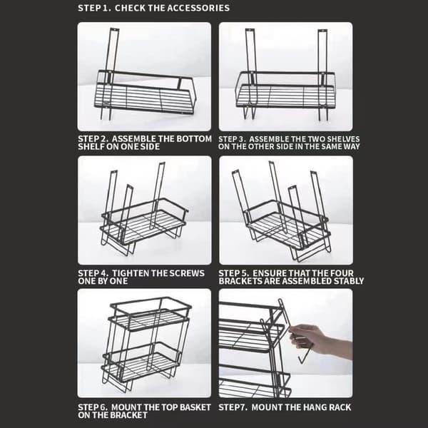 Oppbevaring Hylle Plasssparer Organizer HVIT White