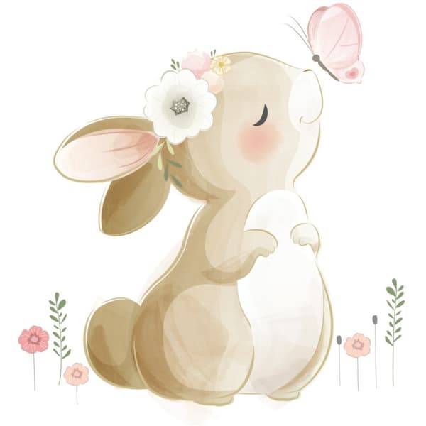 Seinätarra Bunny Tarrat Kodinsisustus