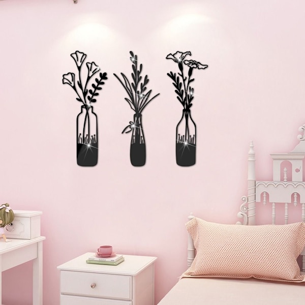 Mirror wallsticker Vægdekoration SORT black