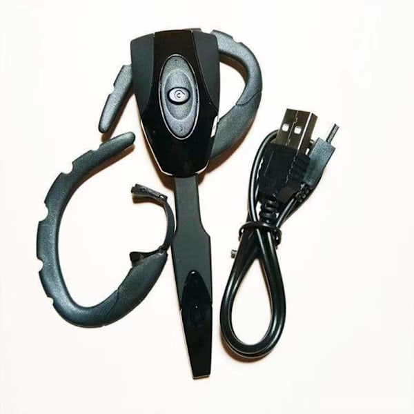 Bluetooth Headset Enkelt ørekrog SORT black