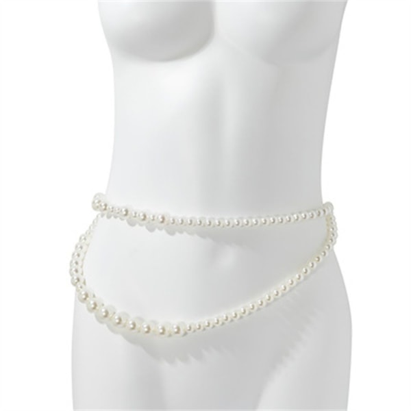 Pearl geometrisk taljekæde Body Chain skjorte jakkesæt bælte