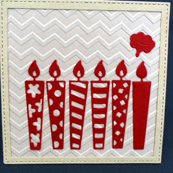 7 stk/sæt Fødselsdag Die Cuts Stearinlys Die Cuts Metal Die Cuts