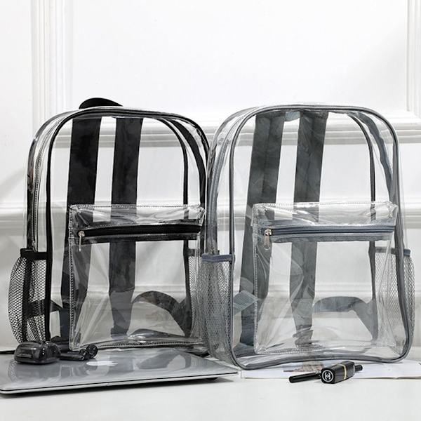Läpinäkyvä reppu PVC-reppu GREY grey