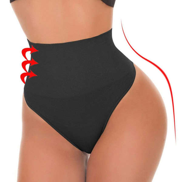 Slimming Waist Trainer String G-string SVART XXL Black XXL