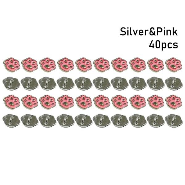 40 kpl Nuken soljen mininapit HOPEAA&PINKI Silver&Pink