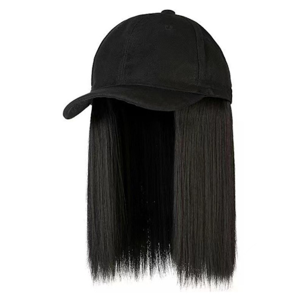 Hat Syntetisk paryk Hat paryk SORT SORT black
