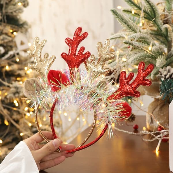 2 stk Julepannebånd Xmas Hodeplagg RØD TYPE B TYPE B Red Type B-Type B