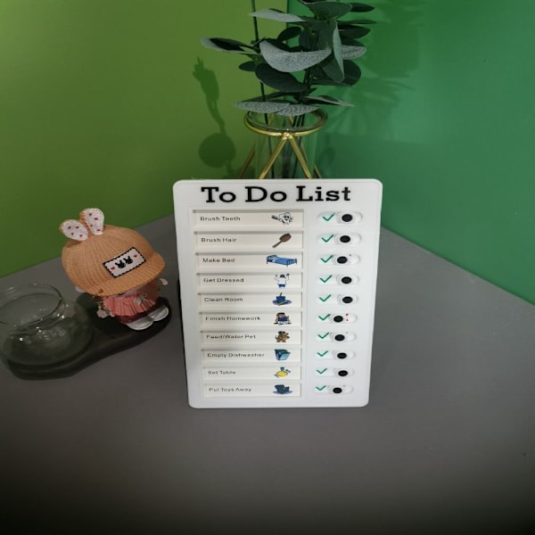 4 stk. Tjeklistetavle Checkliste Memo Board Chart Memo