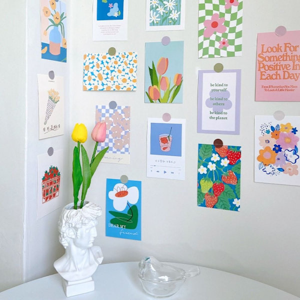 Blomstertulipanpostkort lykønskningskort E E E
