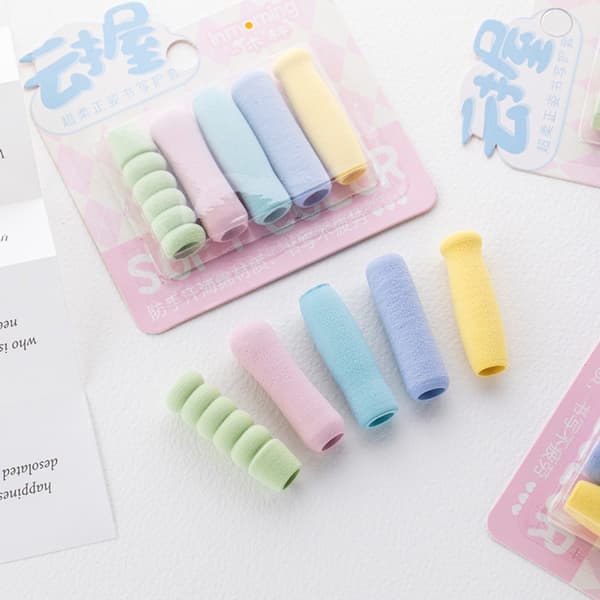 5 stk/sett Creative Penil Holder Simplicity Ensfarget blyant