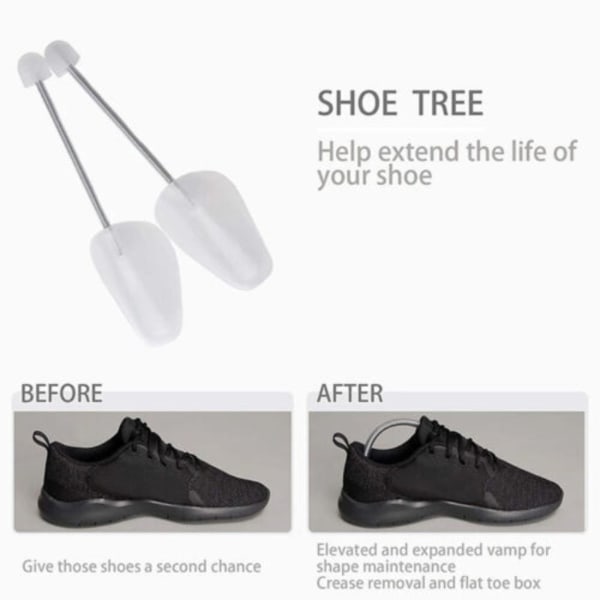 1 Par Shoe Tree Shoe Crease Protectors HVIT MENN HERR WHITE MEN-MEN