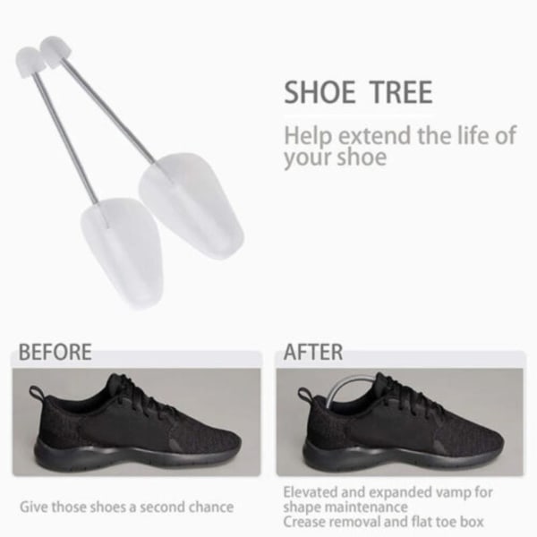 1 Par Shoe Tree Shoe Crease Protectors HVITE KVINNER KVINNER WHITE WOMEN-WOMEN