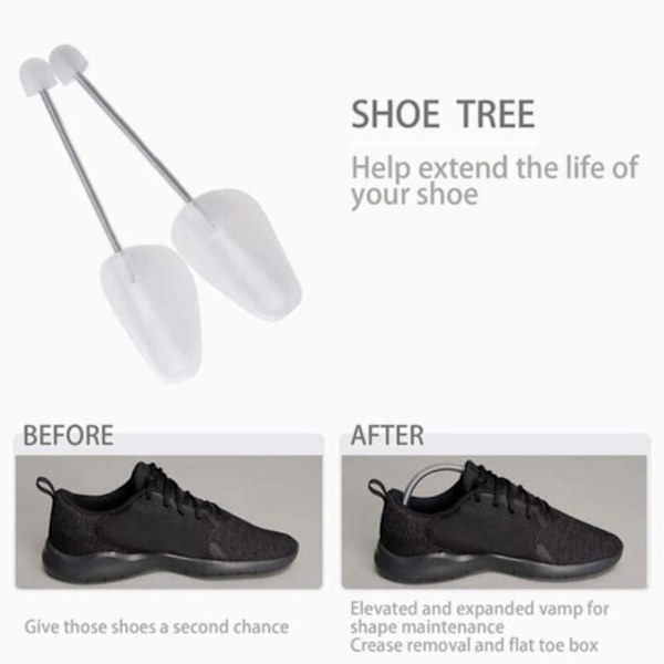 1 pari Shoe Tree kengän rypistymissuojat MUSTA NAISTEN NAISTEN BLACK WOMEN-WOMEN