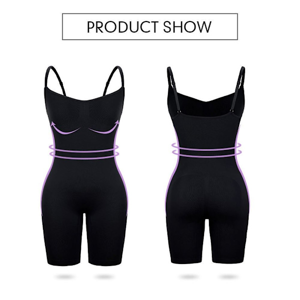 Bodysuit Shapewear Laihdutusalusvaatteet MUSTA XXL black XXL