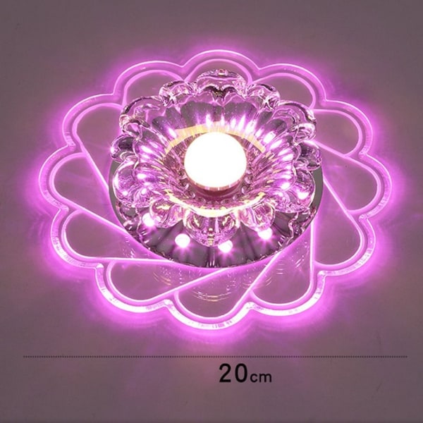 LED Kristall Taklampor Ljuskrona Lampa LILA LJUS LILA Purple Light