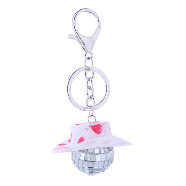 Disco Ball Nyckelring Spegel Nyckelring PINK&WHITE pink&white