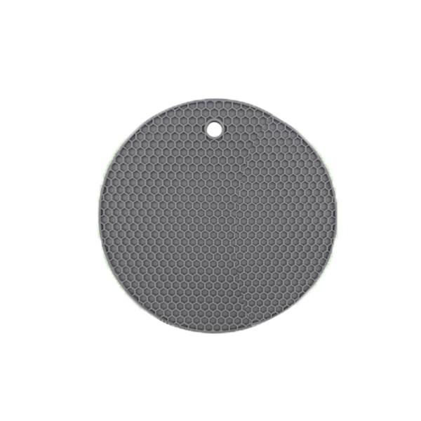 Silikonitrivet-matto kuumalle kattilille ja pannuille GREY ROUND ROUND Grey Round-Round