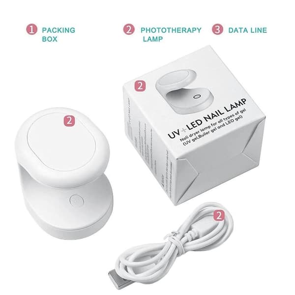 Negletørrer UV LED Neglelampe SORT black