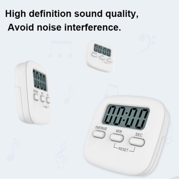 Digital Timer Nedtelling-Timer HVIT White