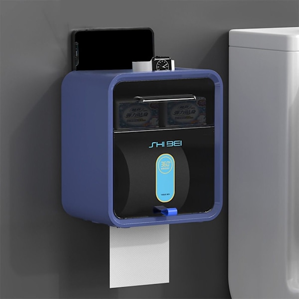 Toiletpapirholder Opbevaringsstativ BLÅ DOBBELT LAG DOBBELT LAG Blue Double Layer-Double Layer