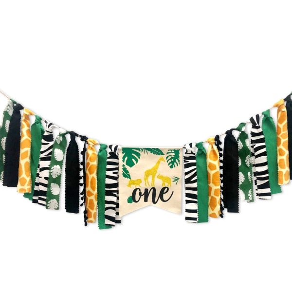 Højstol Banner Sæt Baby Stol Banner Krone Hatte Green 1st Birthday-3pcs-1st Birthday-3pcs