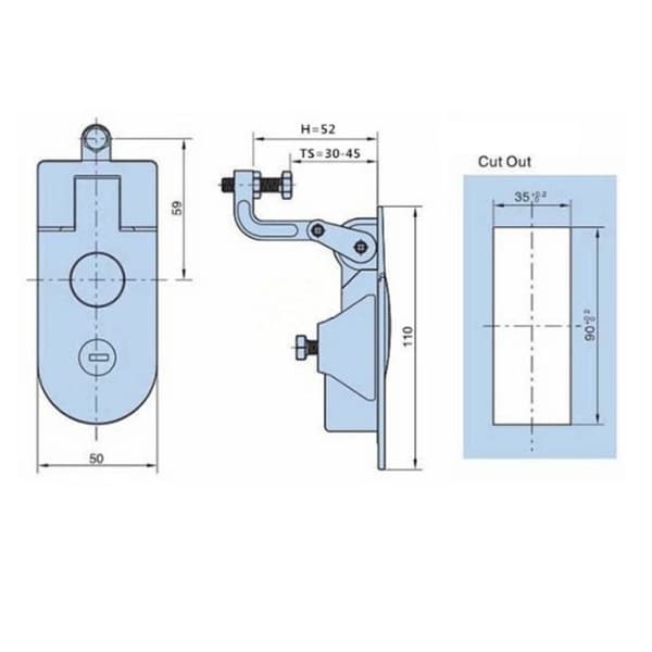 2 stk forseglet kompresjonslås Flush Mount Trigger Latch Spak